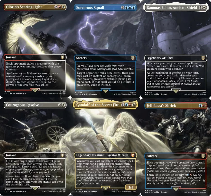 MTG Lord of the Rings Gandalf in Pelennor Fields Scene Box cards