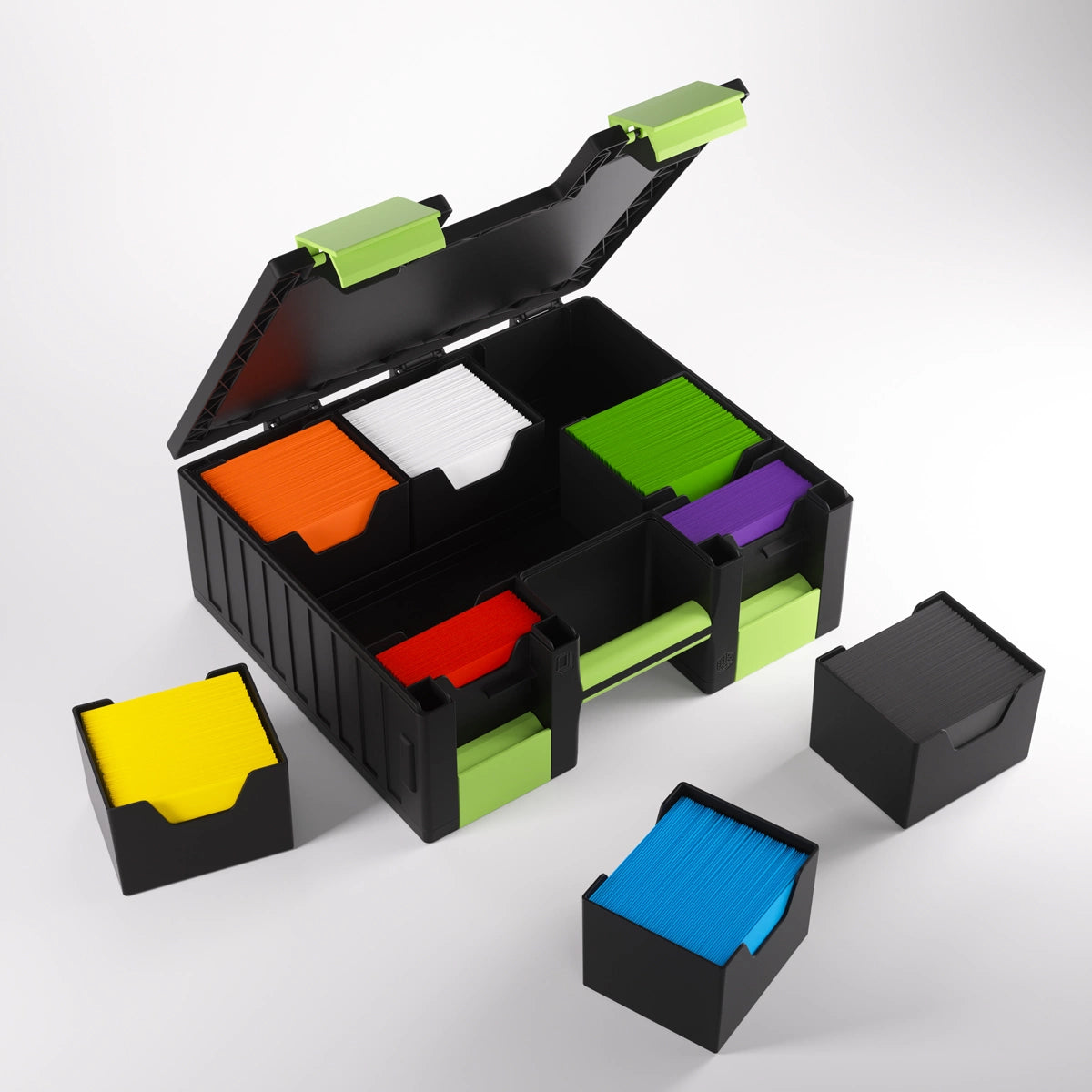 Black and green Game Castle with removable card holders