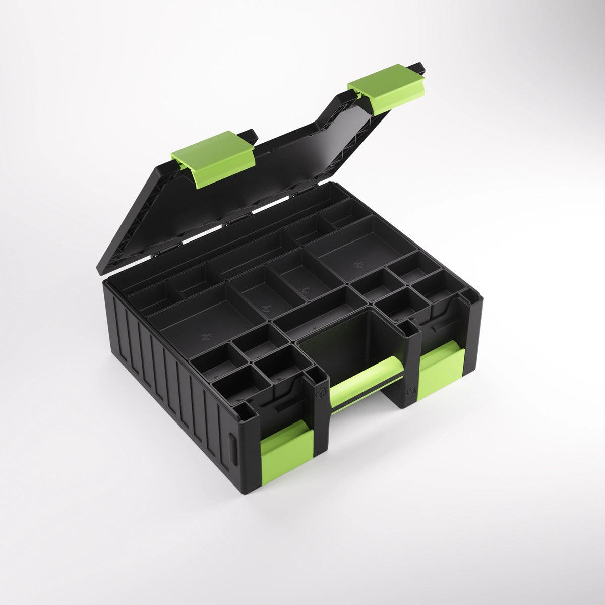 Gamegenic gaming storage case with accessory trays