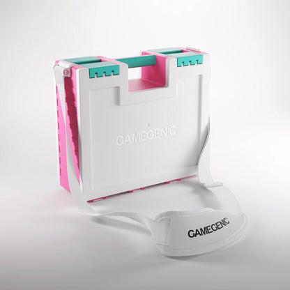 Portable tabletop gaming case with shoulder strap