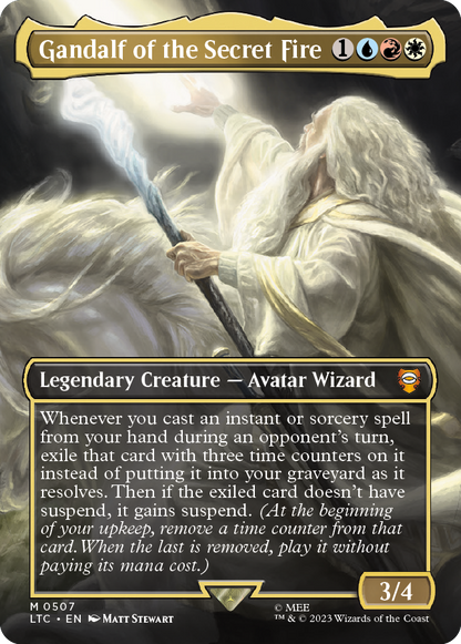 MTG Lord of the Rings Gandalf of the Secret Fire card