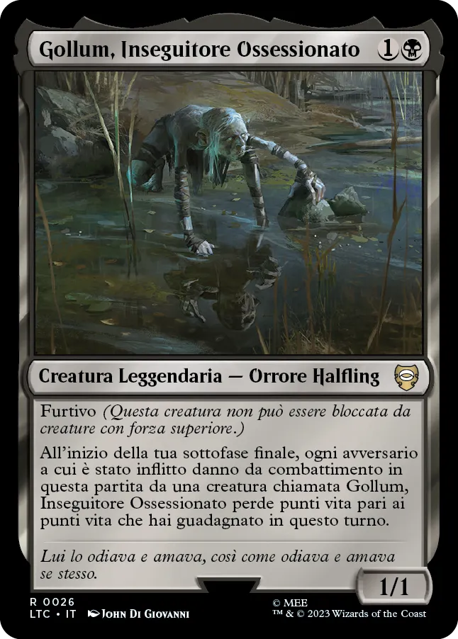MTG Lord of the Rings Gollum Obsessed Stalker