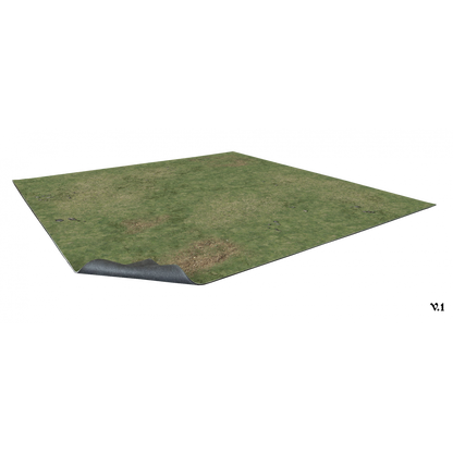 Grassy Fields Gaming Mat 2x2 - Grid