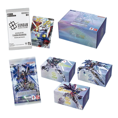 Gundam Card Game box with GD05 booster packs and reprint cards