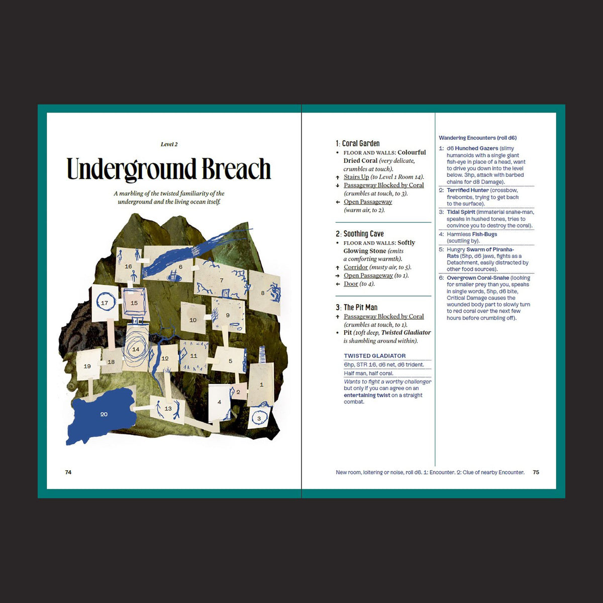 Into the Odd Remastered interior rules and artwork spread 5