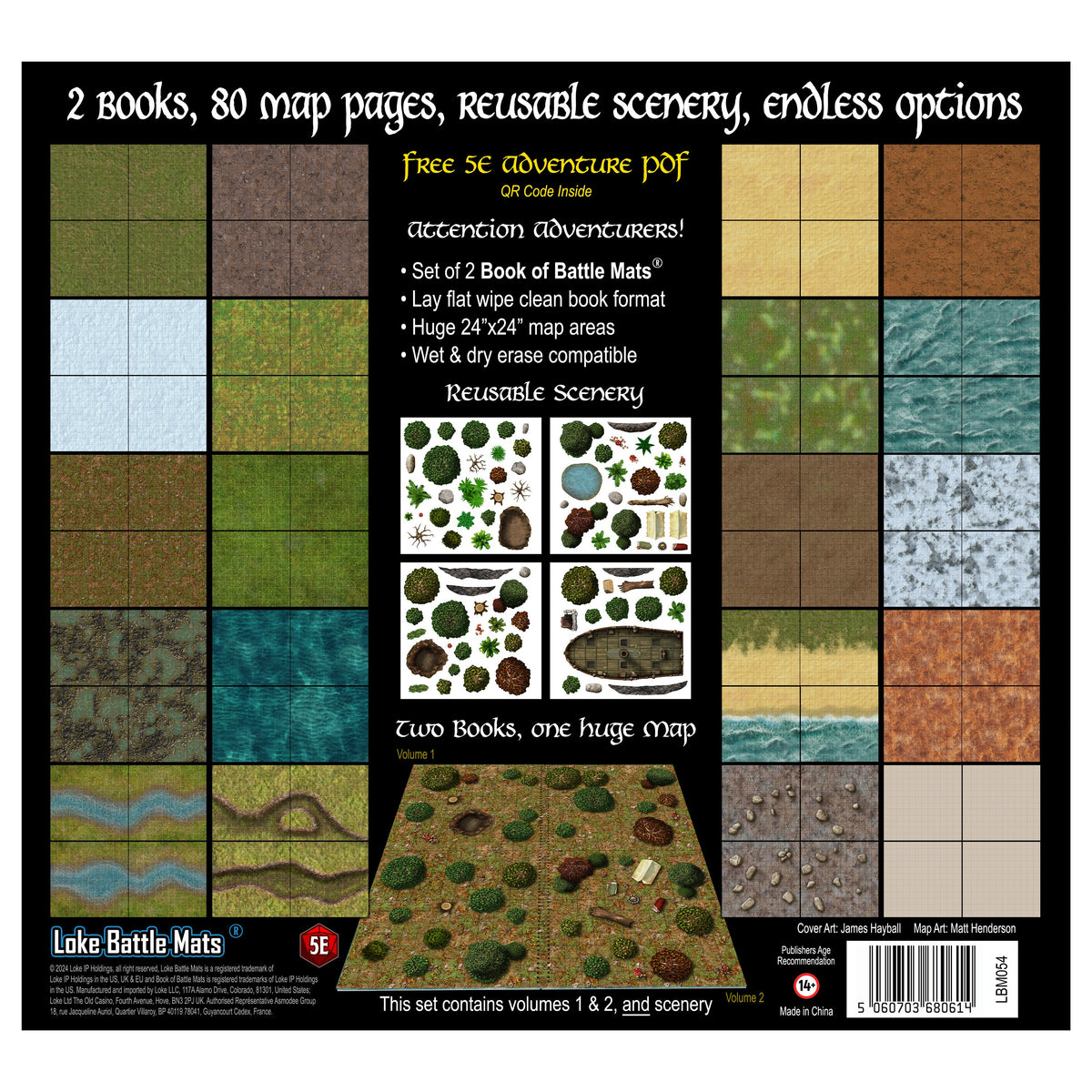 Loke Terrain Set rear cover and contents
