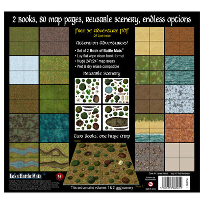 Loke Terrain Set rear cover and contents