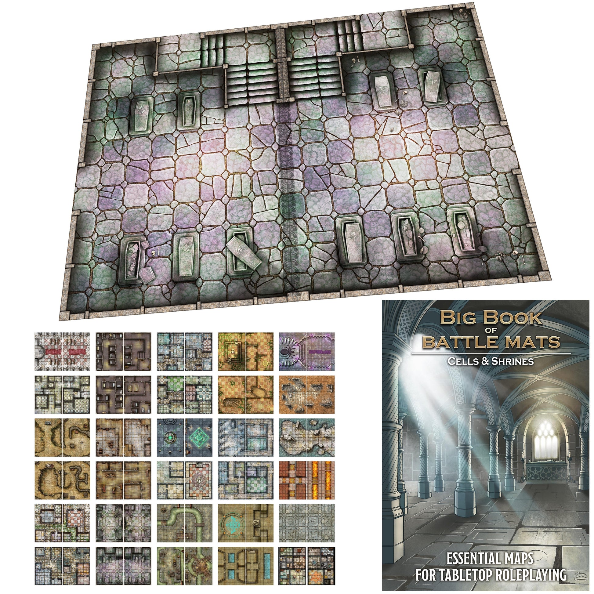 Cells & Shrines Big Book of Battle Mats product overview