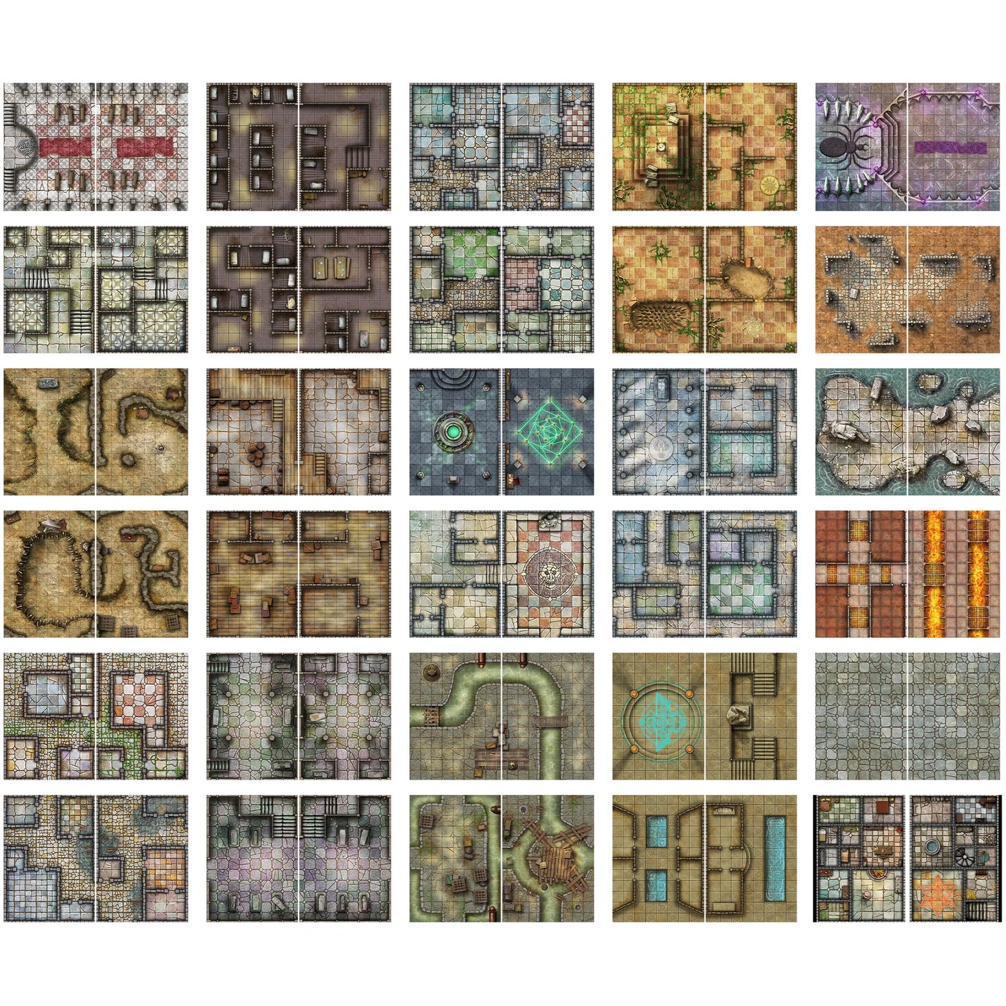 Big Book of Battle Mats Cells & Shrines A4 by Loke