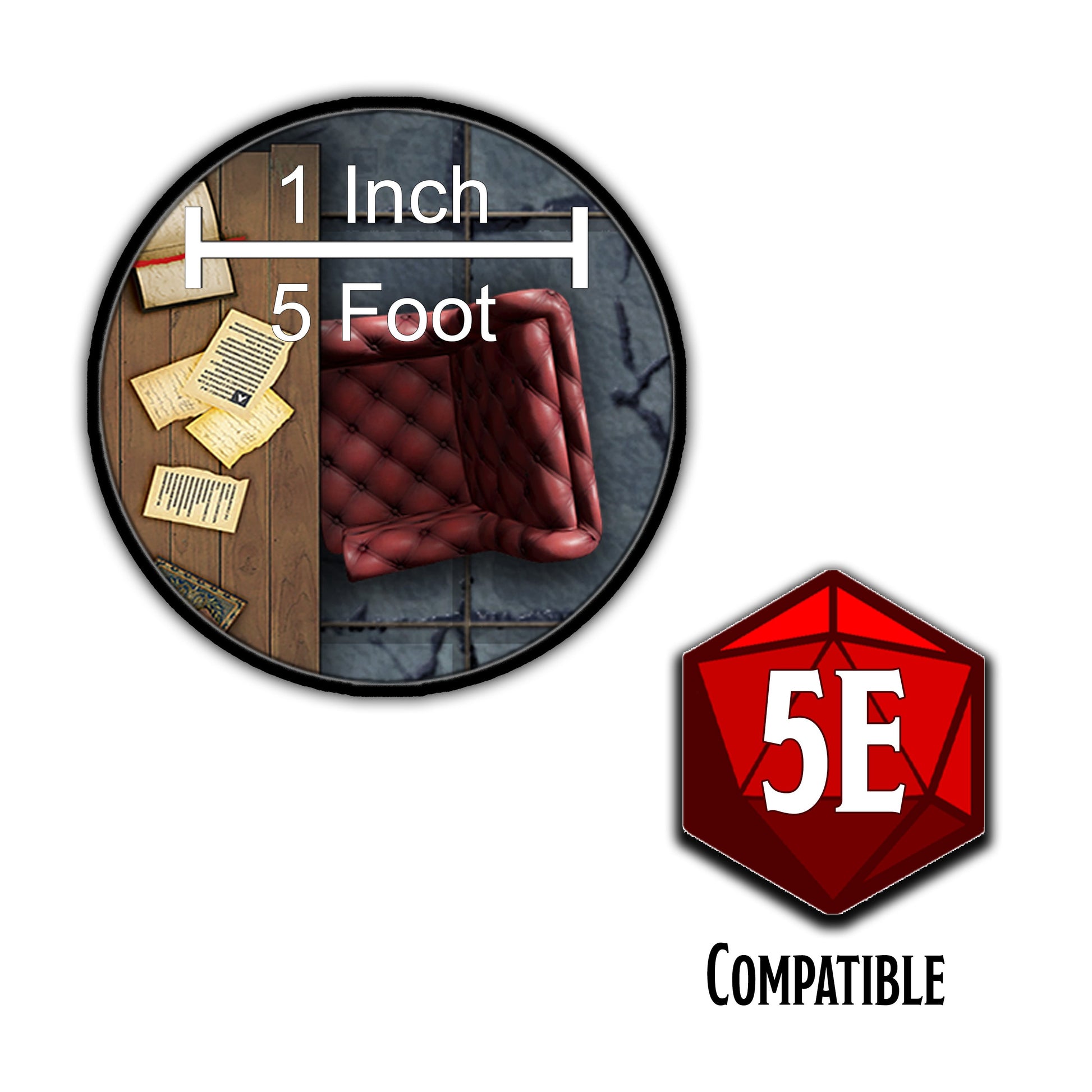 Cells & Shrines battle map scale with miniatures
