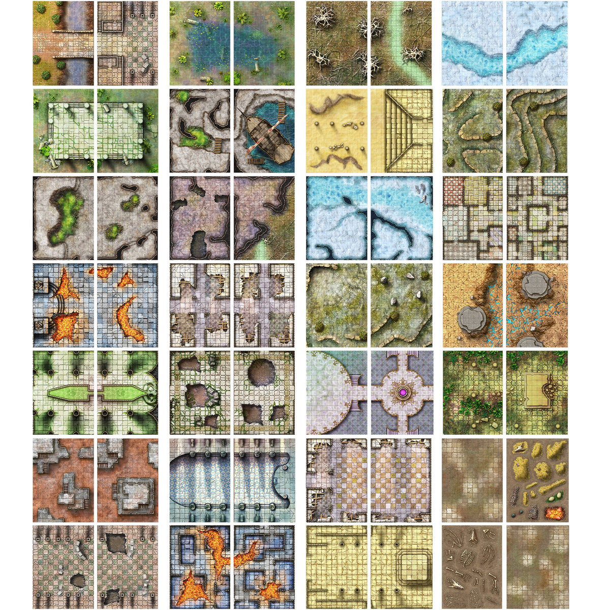 Dragon Lairs & Dungeons fantasy battle map collection