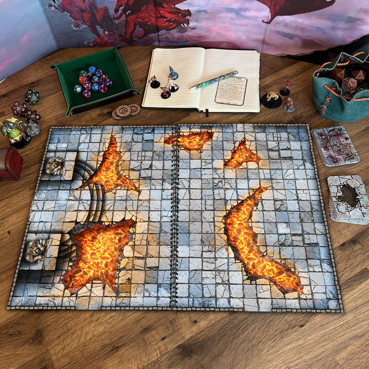 Dragon Lairs & Dungeons battle map tabletop scene one