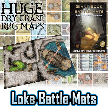 Loke BattleMats dungeon map open on tabletop