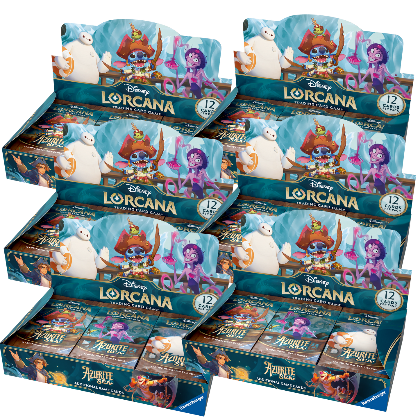 Lorcana Azurite Sea - Play Booster Box Case of 4