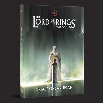 The Lord of the Rings RPG 5e, Trials of Saruman front cover and product presentation