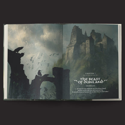 The Lord of the Rings RPG 5e, Trials of Saruman interior rules and artwork spread 2