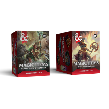 D&D magic item reference cards for Dungeon Masters