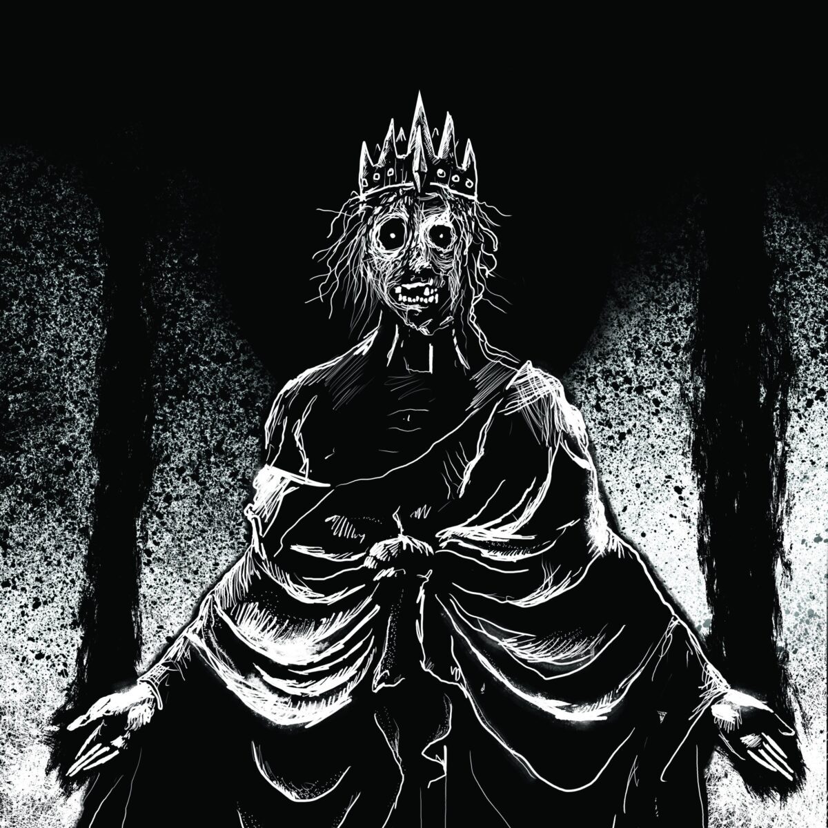 Mork Borg RPG lich illustration