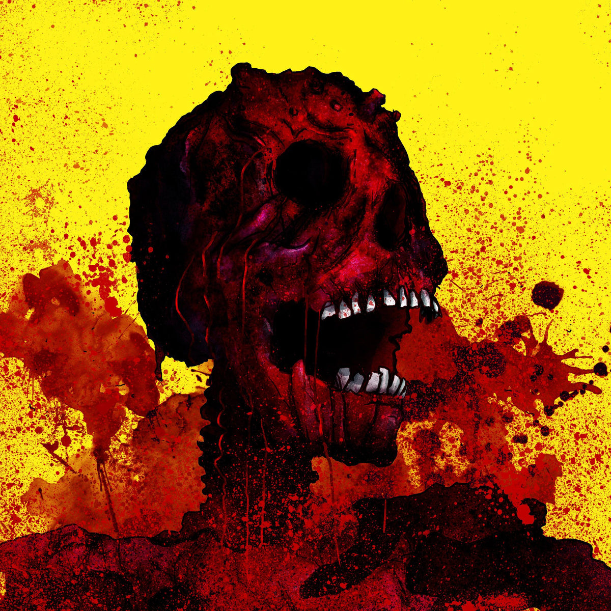Mork Borg RPG skeleton illustration