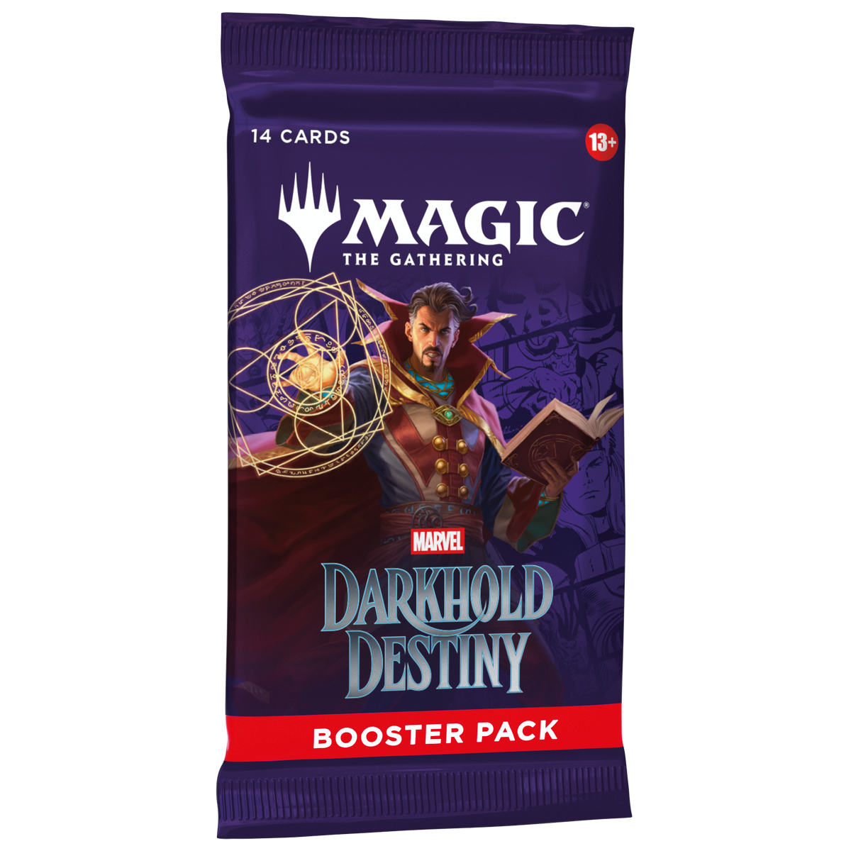 MTG Marvel Darkhold Destiny Booster Pack with Doctor Strange artwork