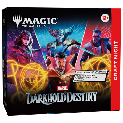 MTG Marvel Darkhold Destiny Draft Night box packaging