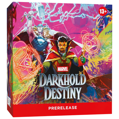 MTG Marvel Darkhold Destiny Prerelease Pack packaging with Doctor Strange and Thor