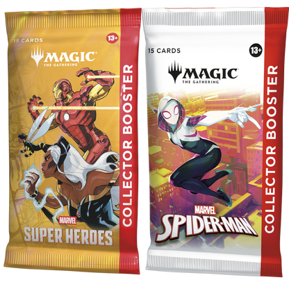 Magic Marvel Super Heroes + Spiderman Collector Boosters