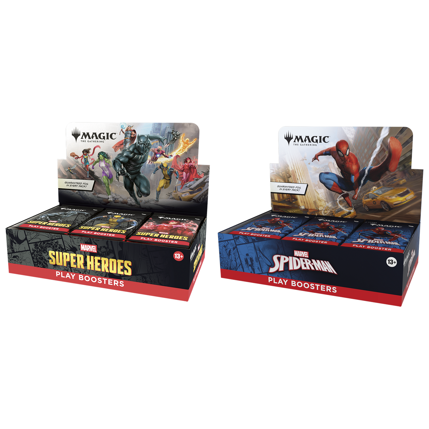 Magic Marvel Super Heroes + Spiderman Booster Boxes