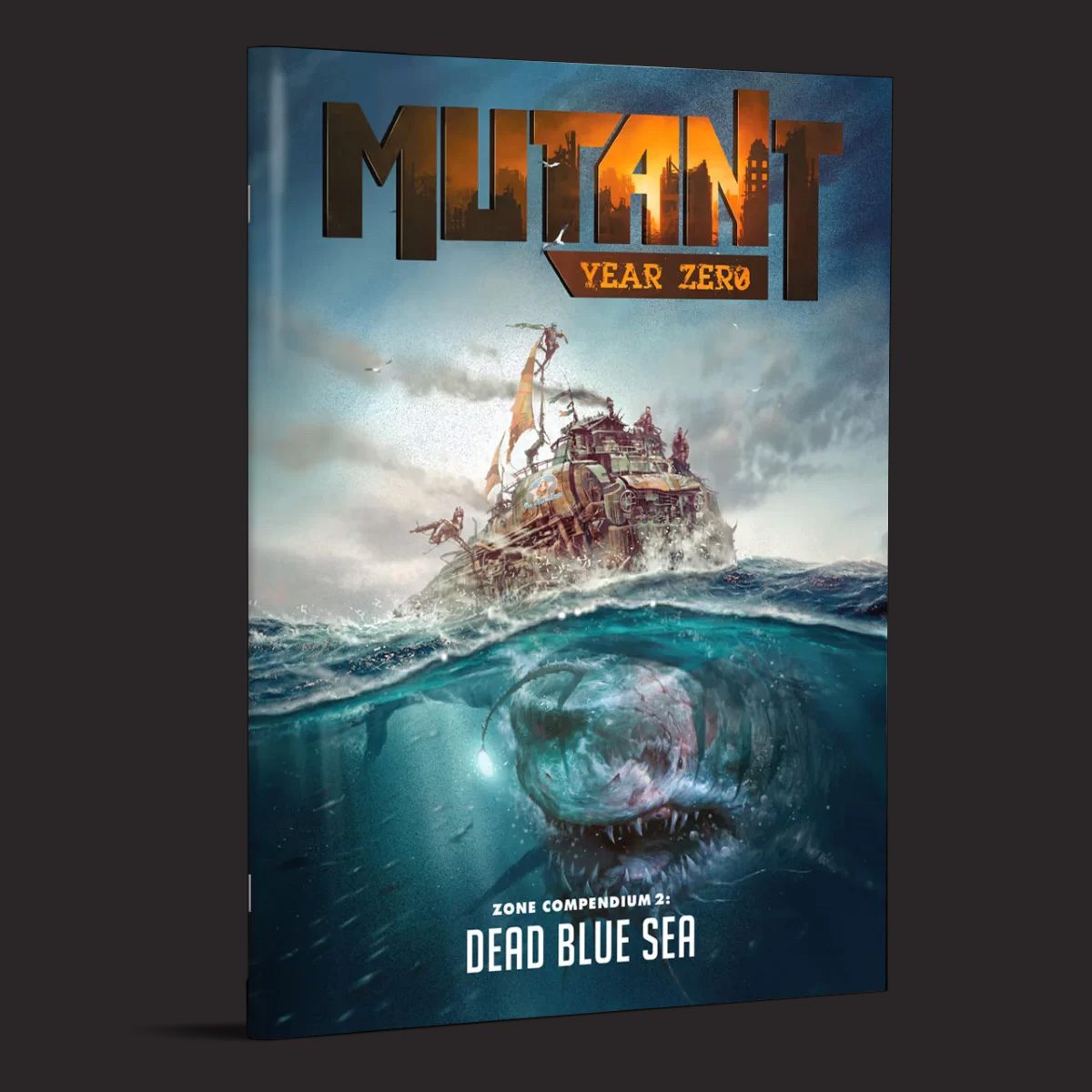 Mutant Year Zero RPG, Dead Blue Sea front cover and product presentation