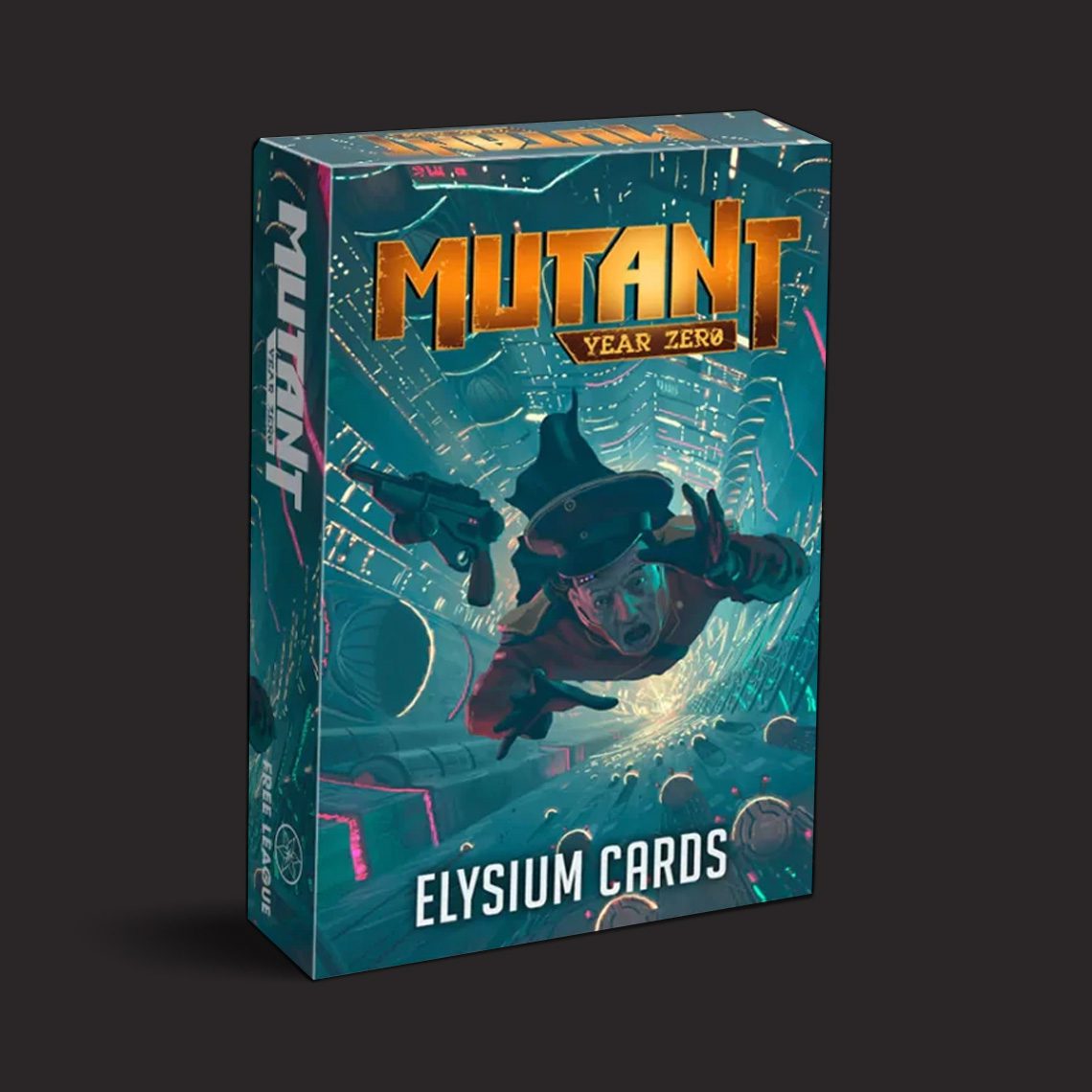 Mutant Year Zero RPG, Elysium Deck card deck and sample cards