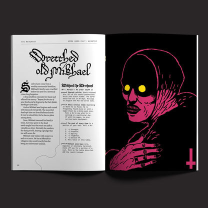 Mork Borg RPG, Cult Heretic interior artwork