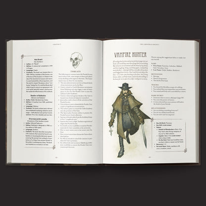 Vaesen Mythic Carpathia interior rules and artwork spread 1