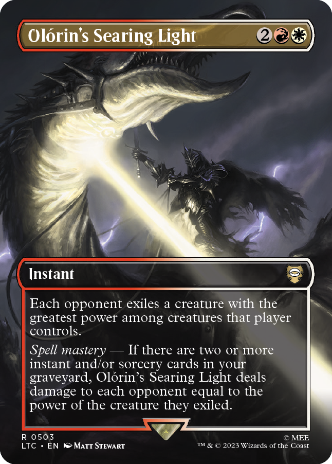 MTG Lord of the Rings Olórin’s Searing Light card