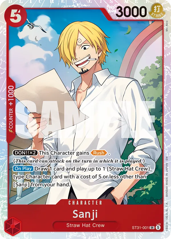 One Piece Card Game Starter Deck ST-31 ST31-001 Sanji