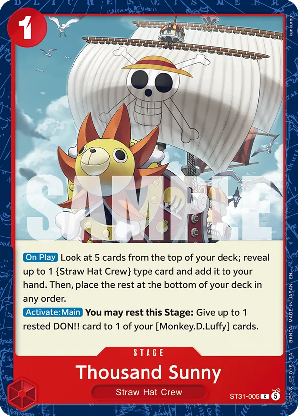 One Piece Card Game Starter Deck ST-31 ST31-005 Thousand Sunny