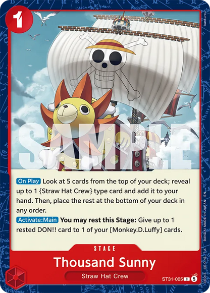 One Piece Card Game Starter Deck ST-31 ST31-005 Thousand Sunny