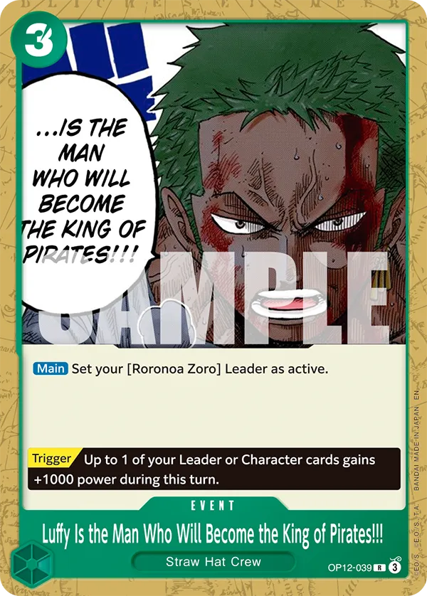 One Piece Card Game Starter Deck ST-32 OP12-039 Luffy is the Man wWhol Will become the king of Pirates