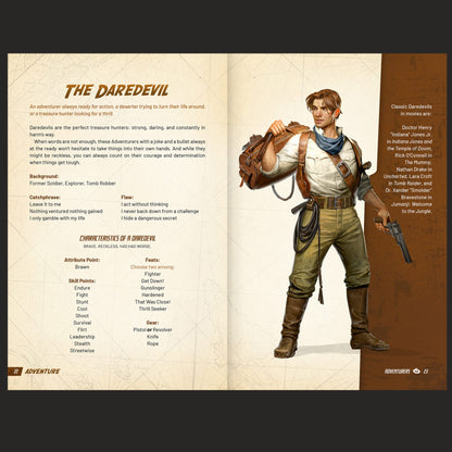 Outgunned Adventure Core Rulebook interior rules and artwork spread 07