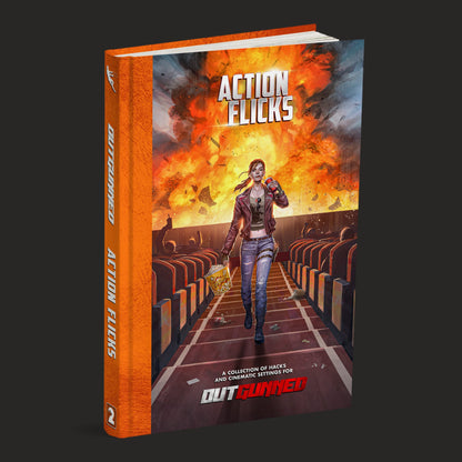Outgunned Action Flicks, Volume 1 front cover and product presentation