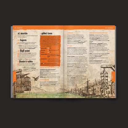 Pirate Borg Starter Set interior rules and artwork spread 03