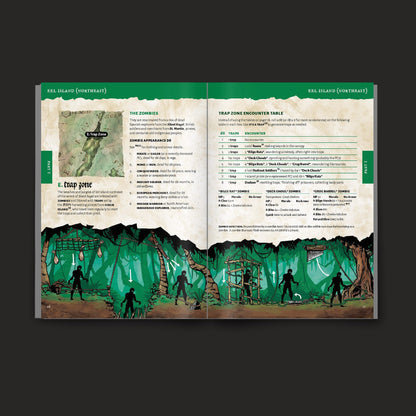 Pirate Borg Starter Set interior rules and artwork spread 04