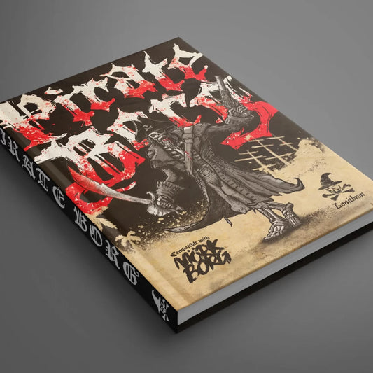 Pirate Borg Core Rulebook front cover and product presentation