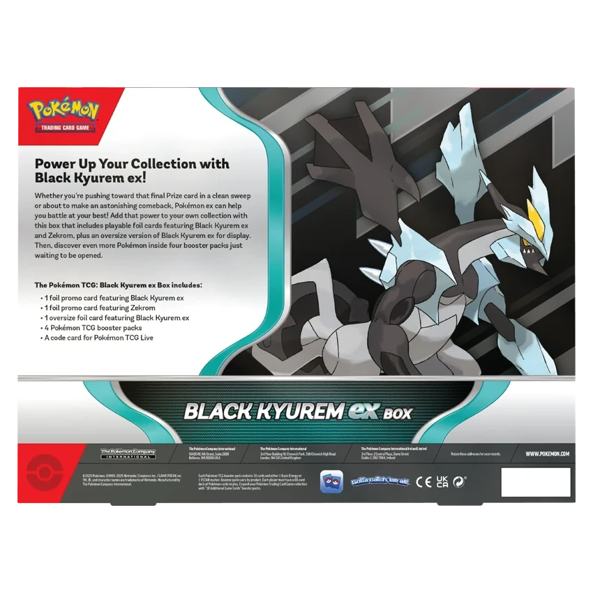 Pokémon Black Kyurem ex and Zekrom ex promo box Back