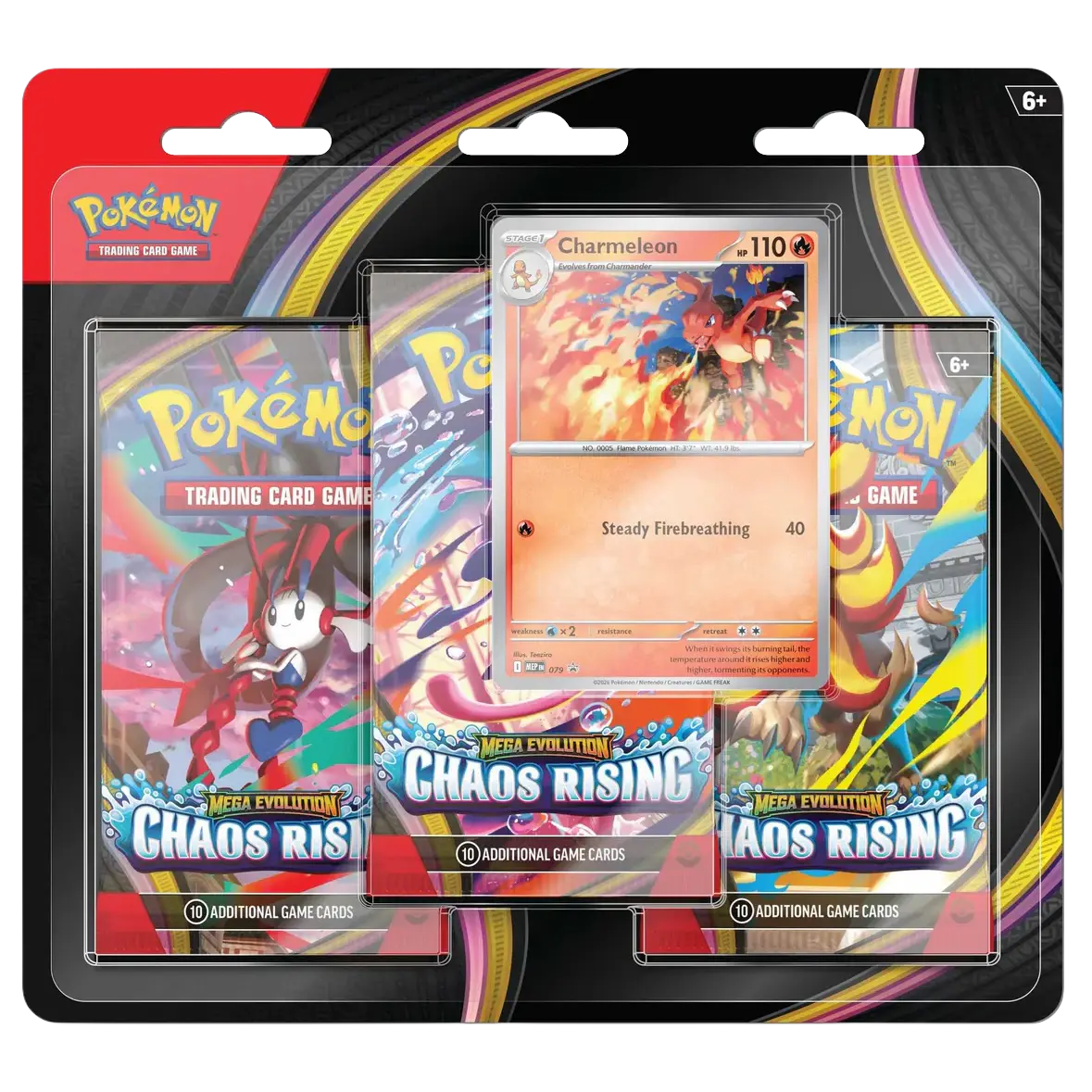 Pokemon TCG Mega Evolutions 4 Chaos Rising Booster Blister Charmelion - preorder