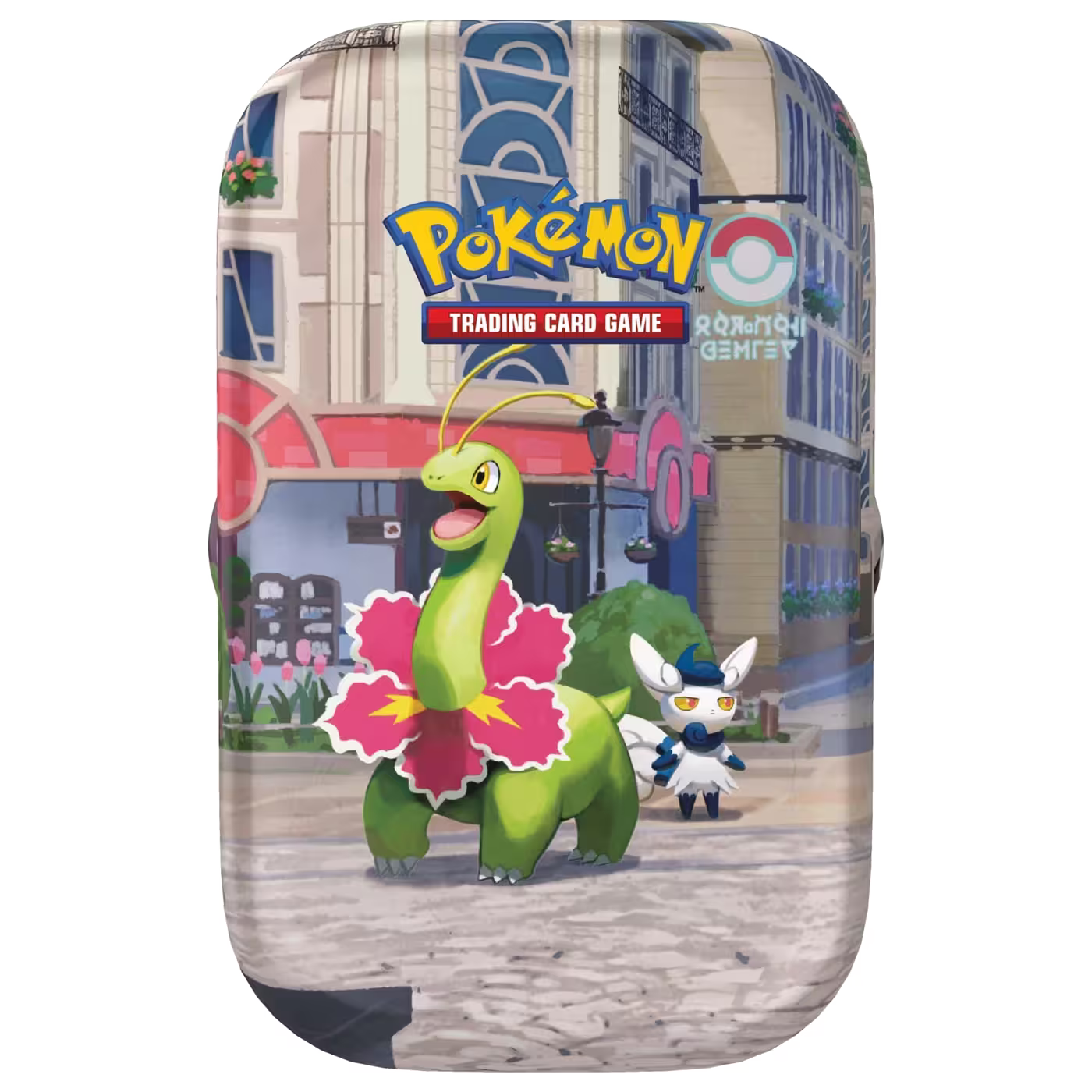Pokemon TCG Lumiose City Mini Tin Meganium and Meowstic