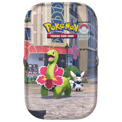 Pokemon TCG Lumiose City Mini Tin Meganium and Meowstic