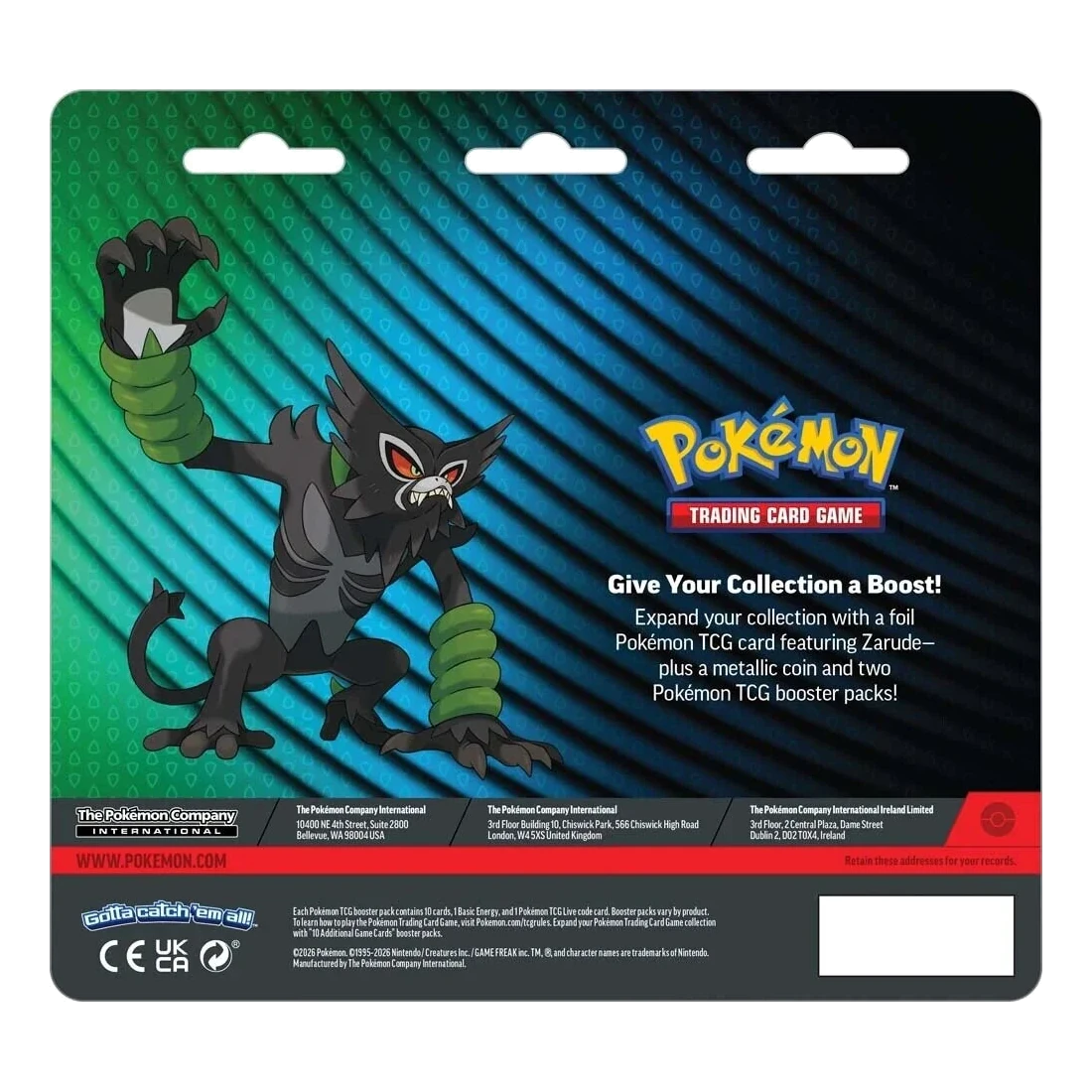 Pokémon Mega Evolution Zarude Blister back