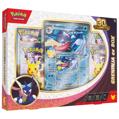 Pokémon TCG 30th Celebration Greninja ex Box product packaging