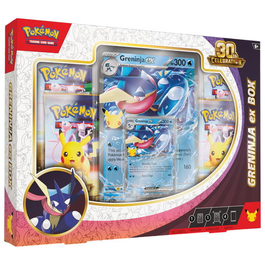 Pokémon TCG 30th Celebration Greninja ex Box product packaging