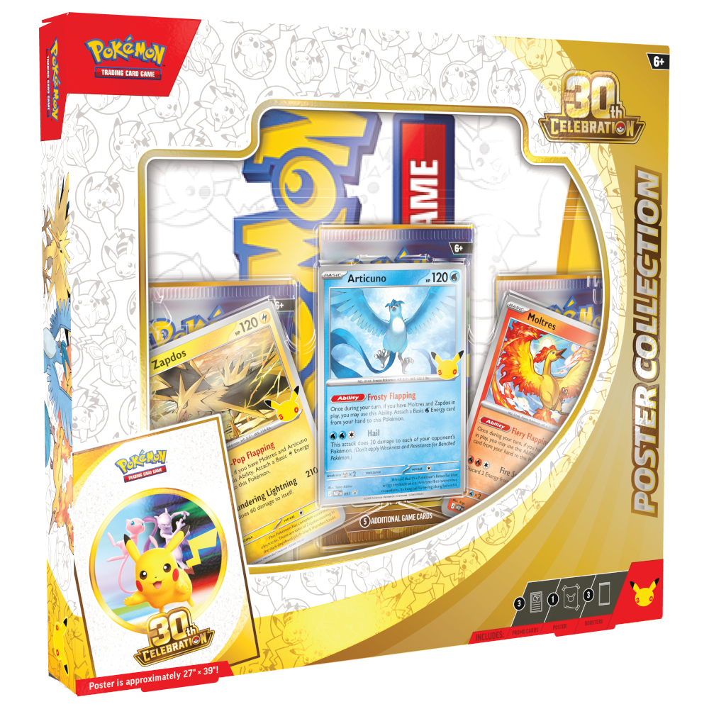 Pokémon TCG 30th Celebration Poster Collection product packaging